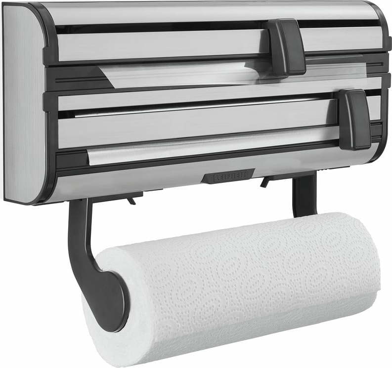 Nástěnný kovový držák na fólie a papírové utěrky ve stříbrné barvě Parat Royal – LEIFHEIT Leifheit