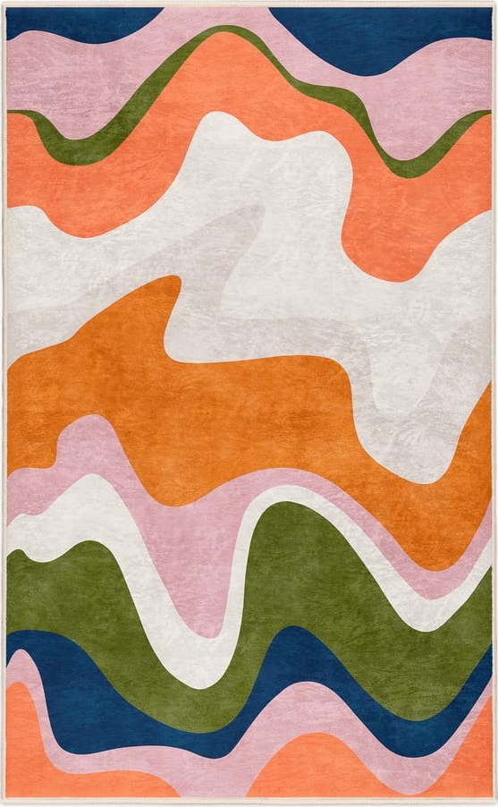 Oranžový pratelný koberec 80x150 cm Squiggly Orange – Mila Home Mila Home