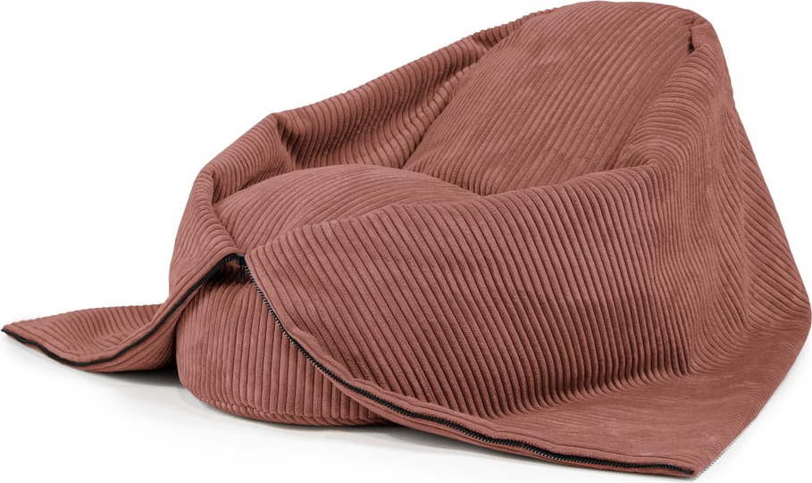 Manšestrový dětský sedací vak v cihlové barvě Cocoon 100 – SLOWDOWN SLOWDOWN