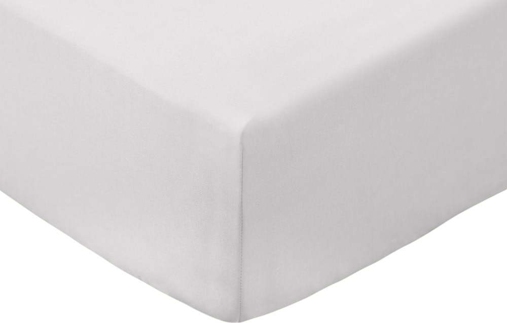 Šedé napínací prostěradlo z bavlněného perkálu 90x190 cm Cotton Percale – Bianca Bianca