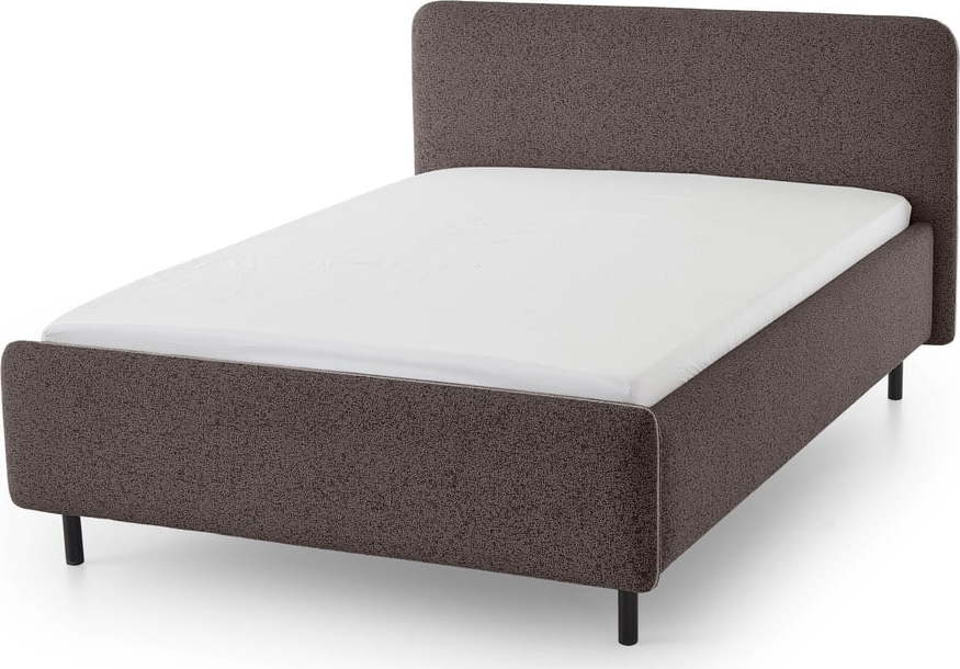 Antracitová čalouněná dvoulůžková postel s úložným prostorem s roštem 140x200 cm Primo – Meise Möbel Meise Möbel