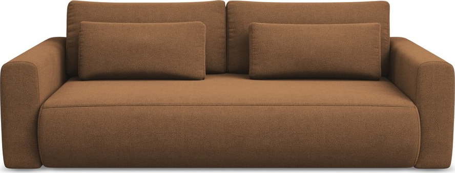 Rozkládací/s úložným prostorem pohovka v terakotové barvě 238 cm Kapua – Makamii Makamii