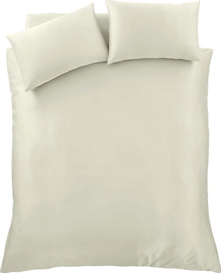 Béžové saténové povlečení na dvoulůžko 200x200 cm Silky Soft – Catherine Lansfield Catherine Lansfield