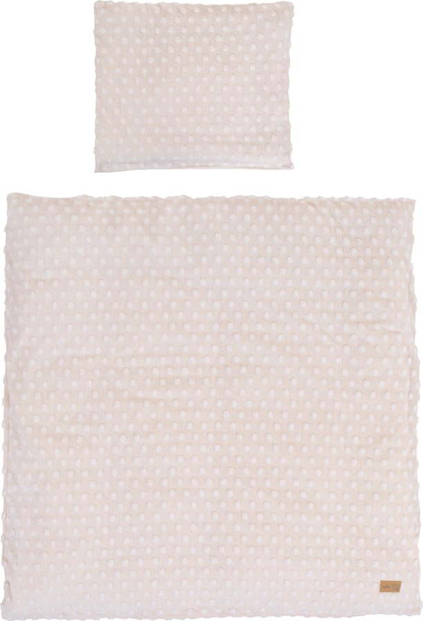 Béžové dětské povlečení do postýlky s příměsí bavlny 80x80 cm Frosty Almond – Roba Roba