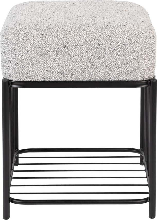 Světle šedý taburet Milou – White Label White Label