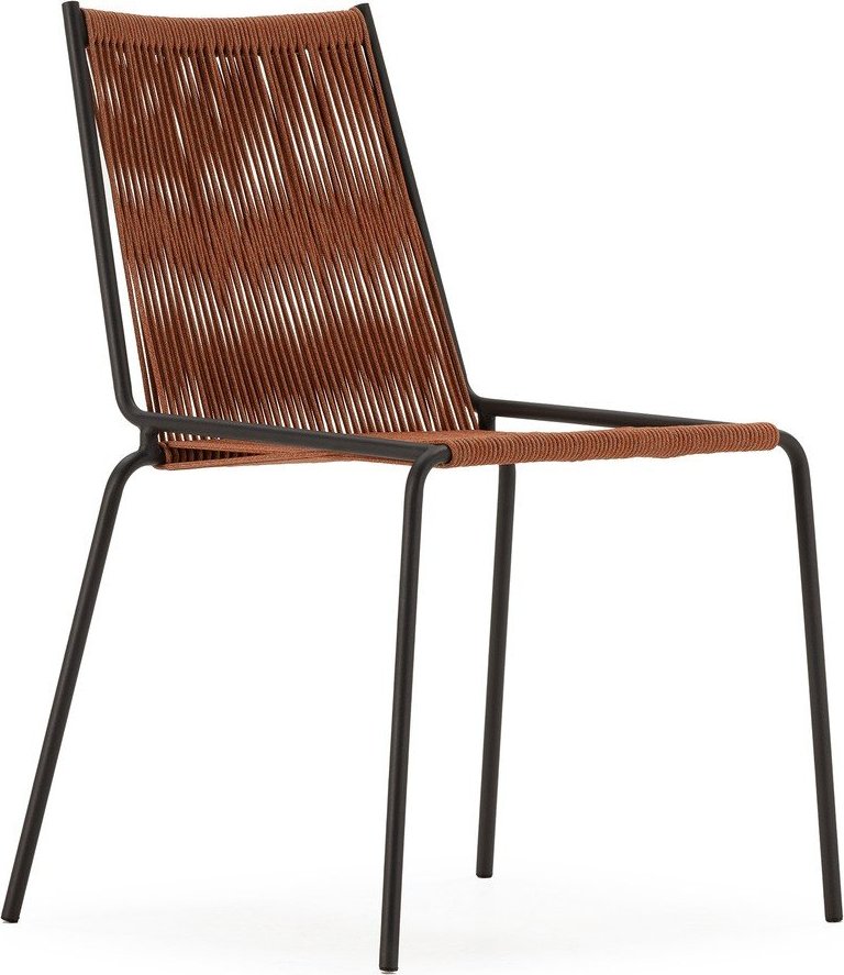 Kovové stohovatelné jídelní židle v sadě 2 ks v terakotové barvě Emily – Marckeric Marckeric