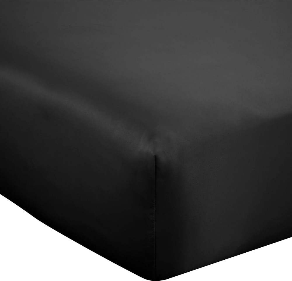 Černé napínací saténové prostěradlo 90x190 cm Silky Soft – Catherine Lansfield Catherine Lansfield