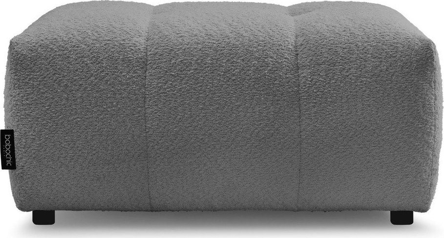 Šedá podnožka z textilie bouclé Roxelane – Bobochic Paris Bobochic Paris