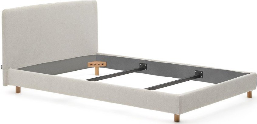 Šedá čalouněná jednolůžková postel bez roštu 90x200 cm Valma – Kave Home Kave Home