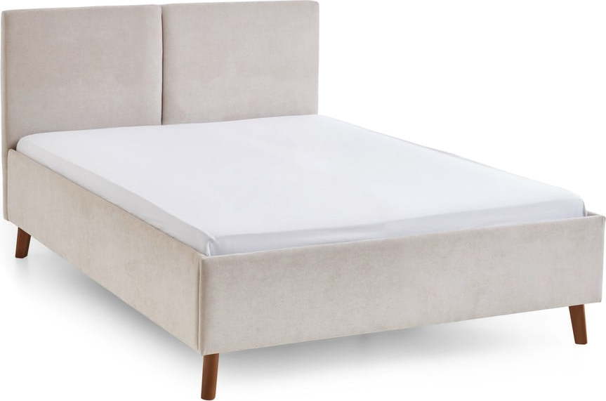 Béžová čalouněná dvoulůžková postel s roštem 140x200 cm Piano – Meise Möbel Meise Möbel