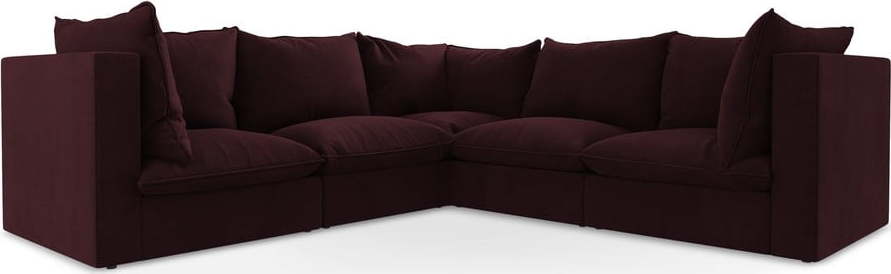 Vínová rohová pohovka Manao – Makamii Makamii