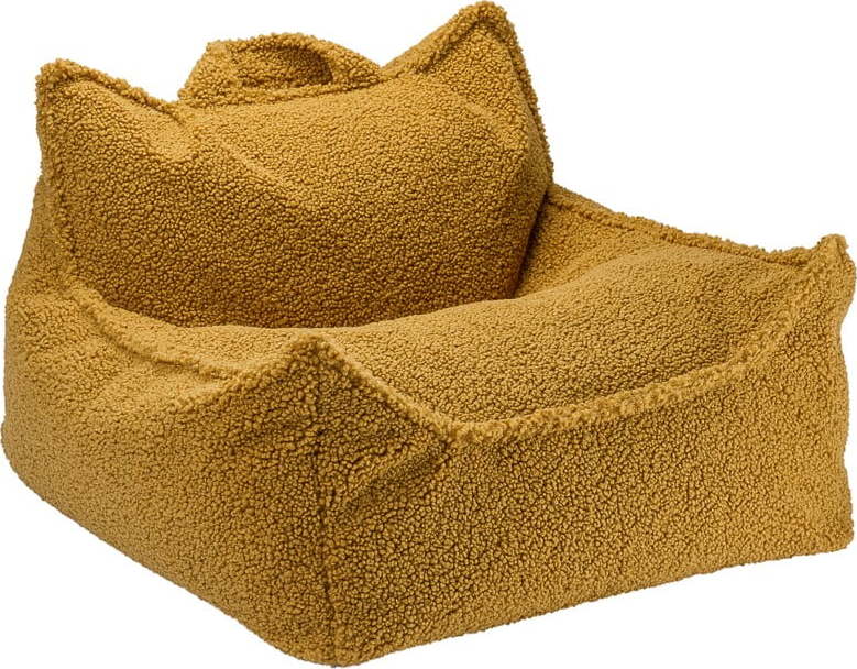 Hnědý dětský sedací vak z textilie bouclé Chair – Wigiwama Wigiwama