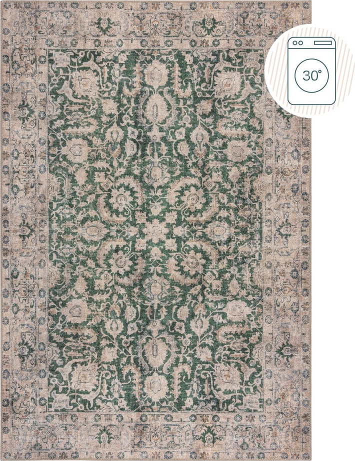 Zelený pratelný koberec 152x230 cm Beau Floral – Flair Rugs Flair Rugs