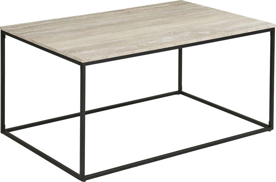 Černý/béžový konferenční stolek v dekoru kamene 60x90 cm Vita – House Nordic House Nordic