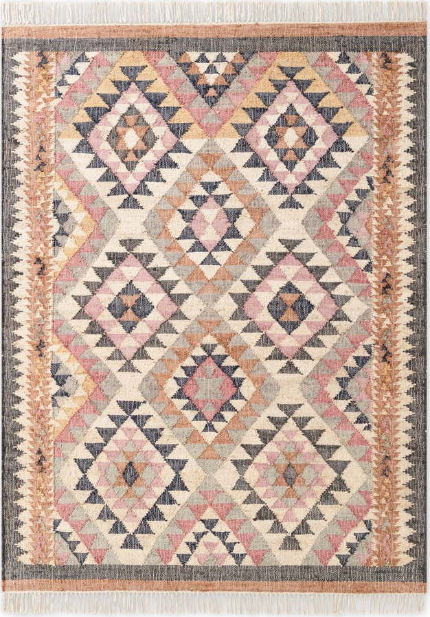 Šedý ručně tkaný jutový koberec 80x150 cm Roya Parsa – Elle Decoration Elle Decoration