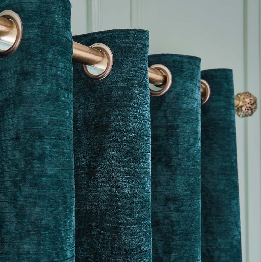 Zelenomodré termo závěsy v sadě 2 ks z žinylky 229x229 cm Selene Luxury Chenille – Hyperion Hyperion
