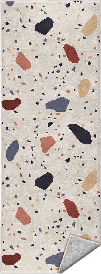 Krémový pratelný běhoun 80x200 cm Cracked Terrazzo – Mila Home Mila Home