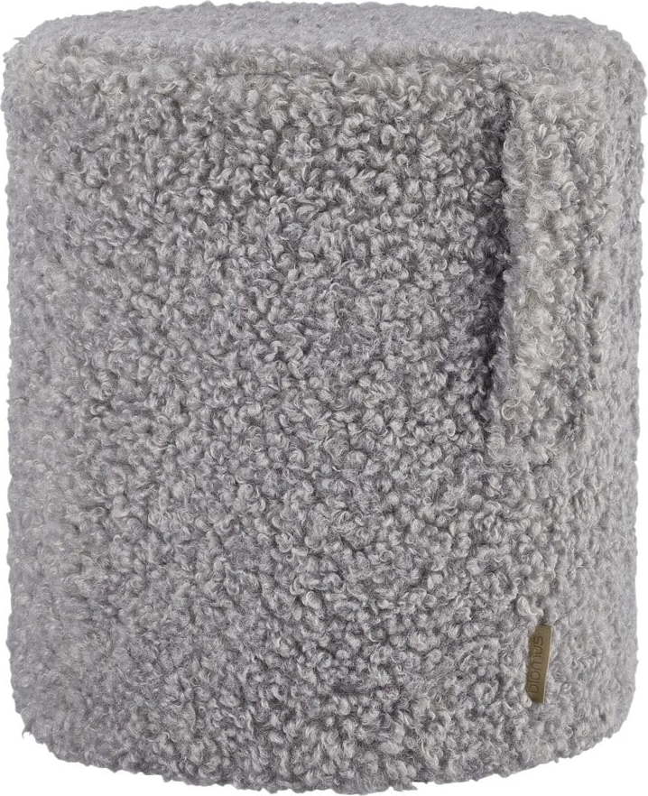 Šedý taburet z textilie bouclé Teddy – Blomus Blomus
