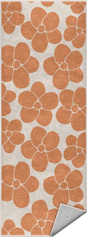 Oranžový pratelný běhoun 80x200 cm Orange Meadow – Mila Home Mila Home