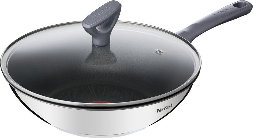 Wok nerezová pánev s poklicí/s nepřilnavým povrchem ø 28 cm Daily Cook G7309955 – Tefal Tefal