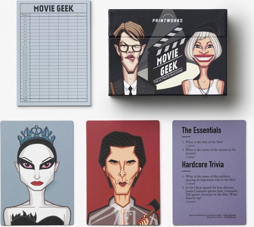 Společenská hra Trivia game Movie geek – Printworks Printworks