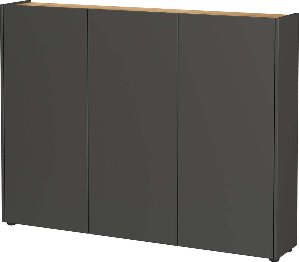 Antracitová skříňka v dekoru dubu 138x105x25 cm Libbiano – Germania Germania