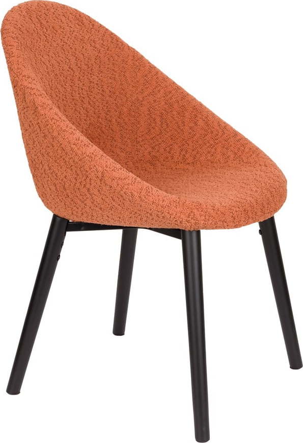 Oranžové čalouněné jídelní křeslo Fenna – Dutchbone Dutchbone