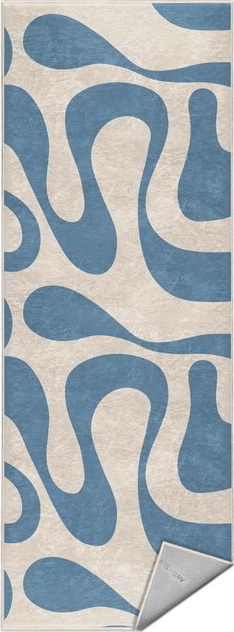 Modrý pratelný běhoun 80x200 cm Blue Latte – Mila Home Mila Home