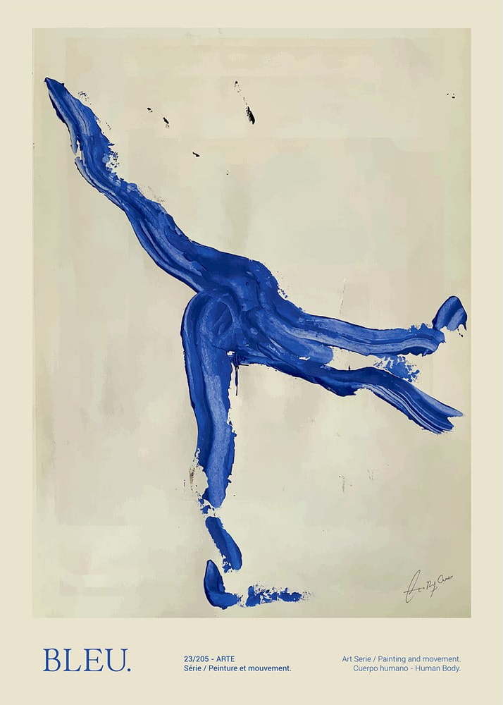 Plakát 50x70 cm Bleu – Lucrecia Rey Caro – The Poster Club The Poster Club