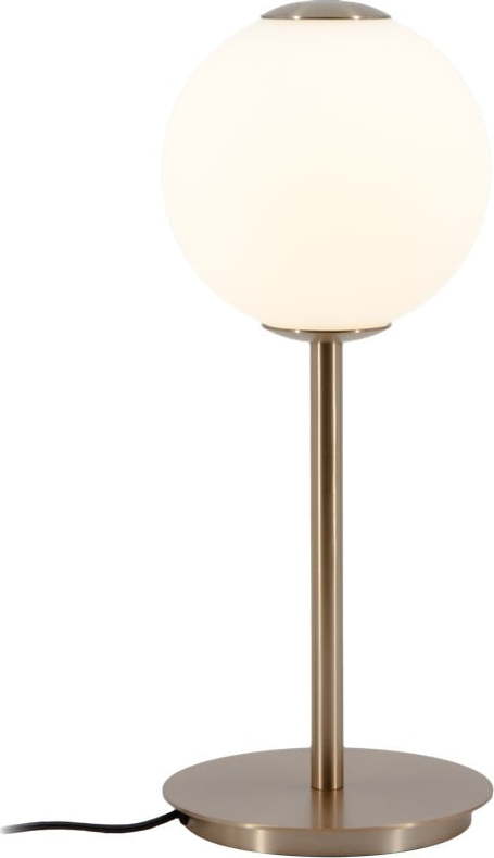 V mosazné barvě kovová LED stmívatelná stolní lampa se skleněným stínidlem (výška 37 cm) Audrey Table – UMAGE UMAGE