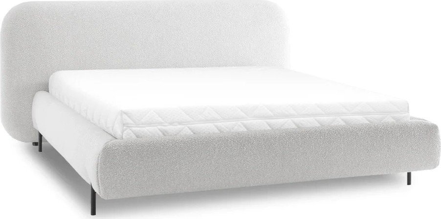 Béžová čalouněná dvoulůžková postel s úložným prostorem s roštem 140x200 cm Pointt – ELTAP ELTAP