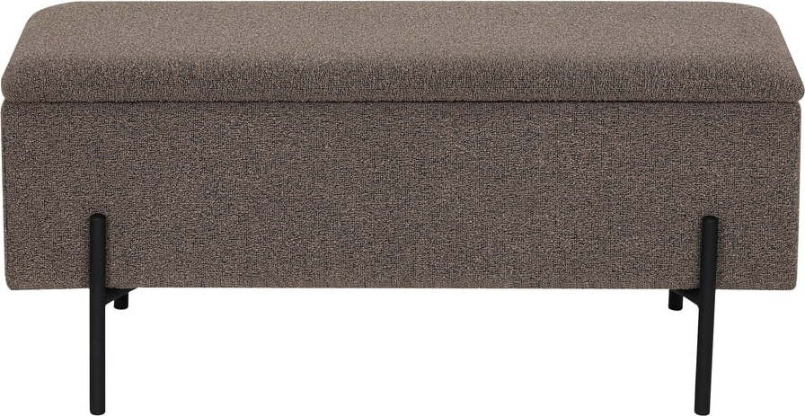 Hnědá lavice z textilie bouclé Watford – House Nordic House Nordic