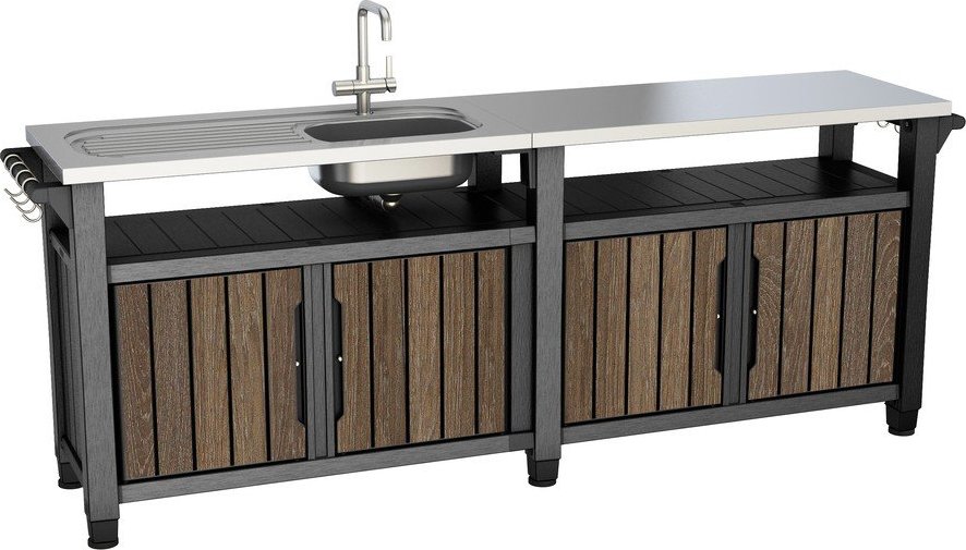 Plastový odkládací grilovací stolek 237x52 cm Unity Chef – Keter Keter