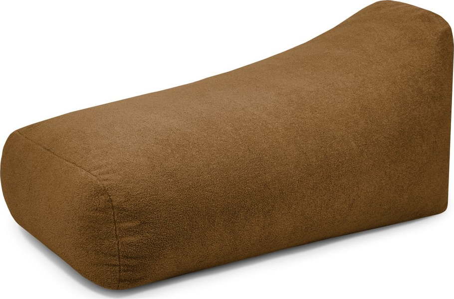 Hnědý sedací vak z textilie bouclé Snug Long 140 – SLOWDOWN SLOWDOWN