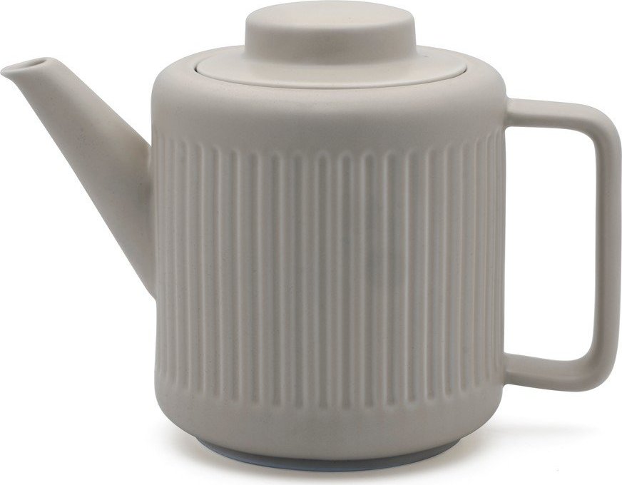 Šedá porcelánová konvice na čaj se sítkem 1