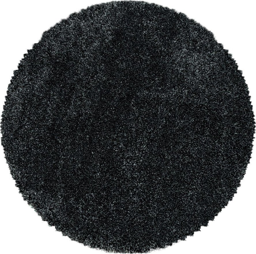 Antracitový kulatý koberec ø 120 cm Fluffy – Ayyildiz Carpets Ayyildiz Carpets