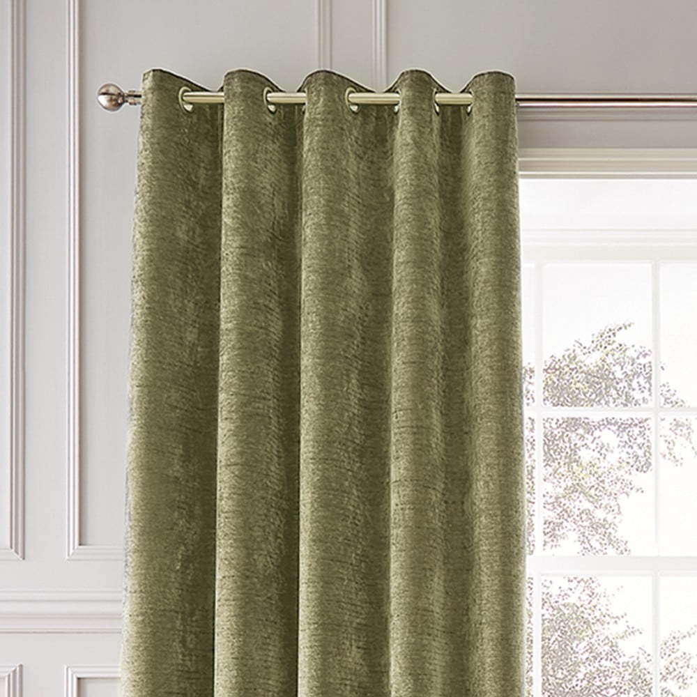 Khaki termo závěsy v sadě 2 ks z žinylky 229x183 cm Selene Luxury Chenille – Hyperion Hyperion