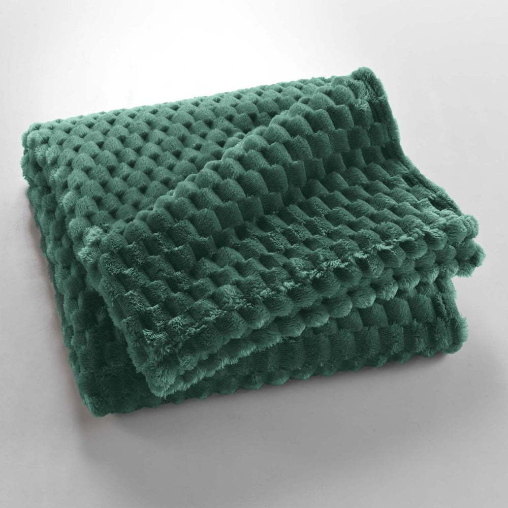 Zelená deka z mikroflanelu 125x150 cm Mini Frosty – douceur d'intérieur Douceur d intérieur