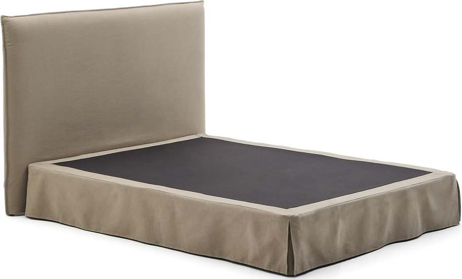 Taupe čalouněná dvoulůžková postel 160x200 cm Jaira – Kave Home Kave Home