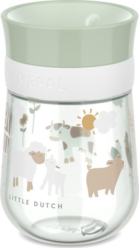 Světle zelený plastový dětský hrnek 300 ml Little Farm – Mepal Mepal