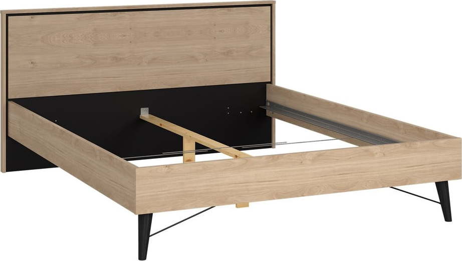 Dvoulůžková postel bez roštu v přírodní barvě 160x200 cm Ry – Tvilum Tvilum