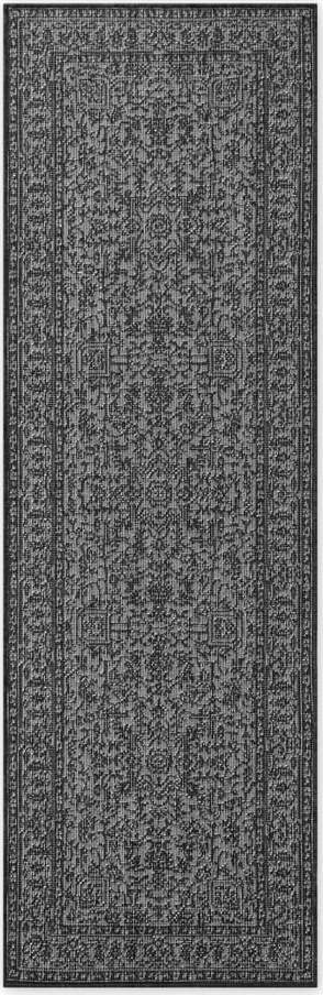Černobílý vnitřní a venkovní běhoun 80x250 cm Duet Kona – NORTHRUGS Hanse Home