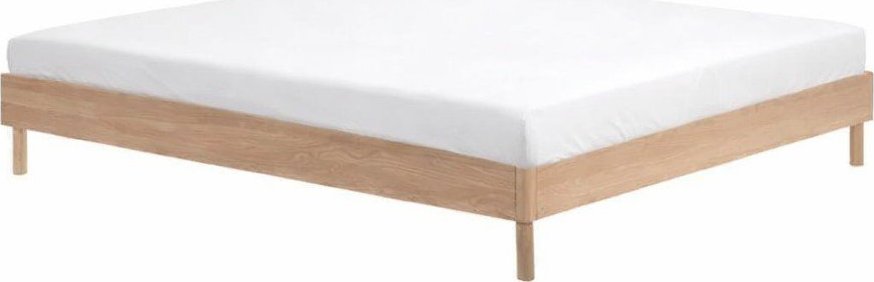 Dvoulůžková postel z dubového dřeva bez čela bez roštu 160x200 cm v přírodní barvě Forrest – Vipack Vipack