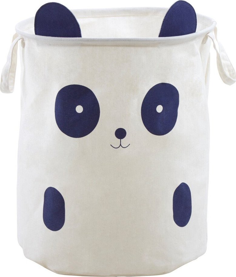 Bílý látkový dětský koš na hračky ø 38x48 cm Mimo Panda Face – Premier Housewares Premier Housewares