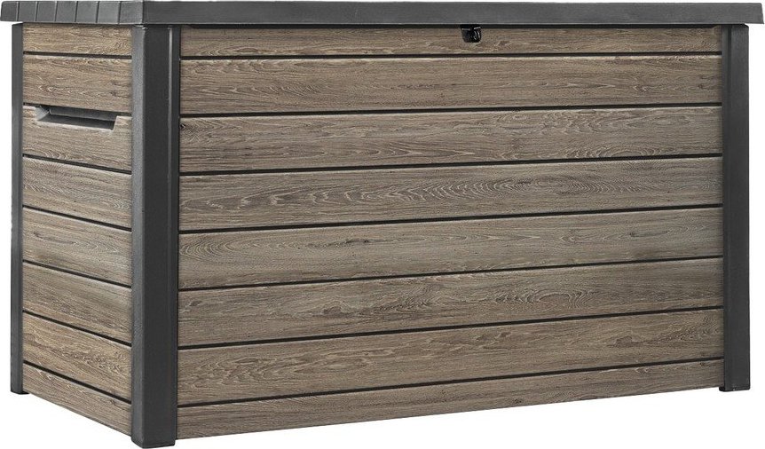 Černý/ve světle přírodní barvě plastový zahradní úložný box Deco Ashwood – Keter Keter