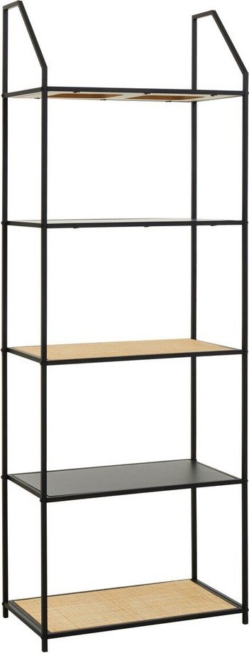 Černý/v přírodní barvě kovový regál 61x179x34 cm Depok – Premier Housewares Premier Housewares