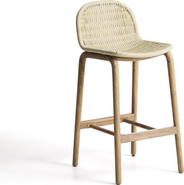 Krémová dřevěná zahradní barová židle Alipa – Kave Home Kave Home