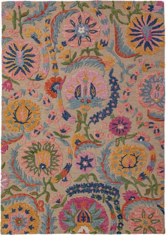 Ručně tkaný vlněný koberec 140x200 cm Amira Floral – Flair Rugs Flair Rugs