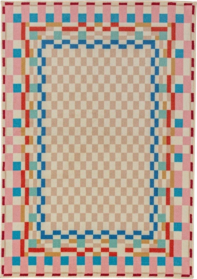 Koberec s příměsí vlny 140x200 cm Checkered Border – Flair Rugs Flair Rugs