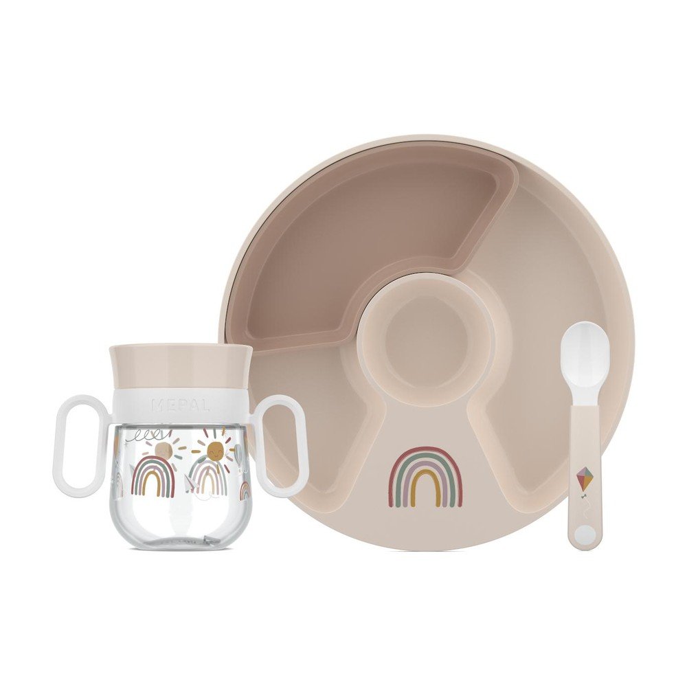 Plastová dětská jídelní sada 3 ks Sunshine & Rainbow – Mepal Mepal